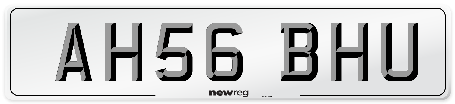 AH56 BHU Number Plate from New Reg
